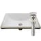 Novatto Rectangular Undermount White Porcelain Sink with Brushed Nickel Drain Set NP-U193906BN - alternate 1